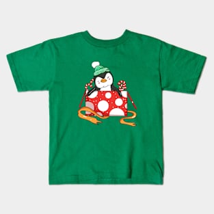 Christmas Penguin Kids T-Shirt